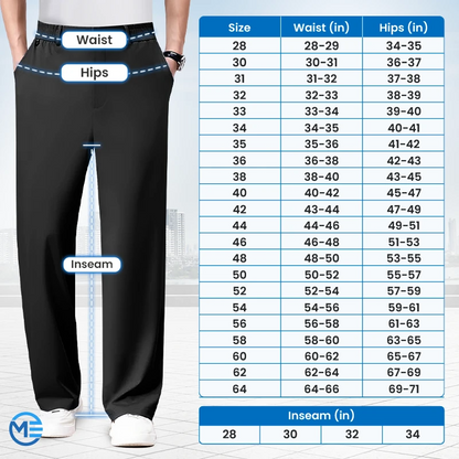 ModenEase - Ultra Comfort Ice Silk Flexible Casual Pants