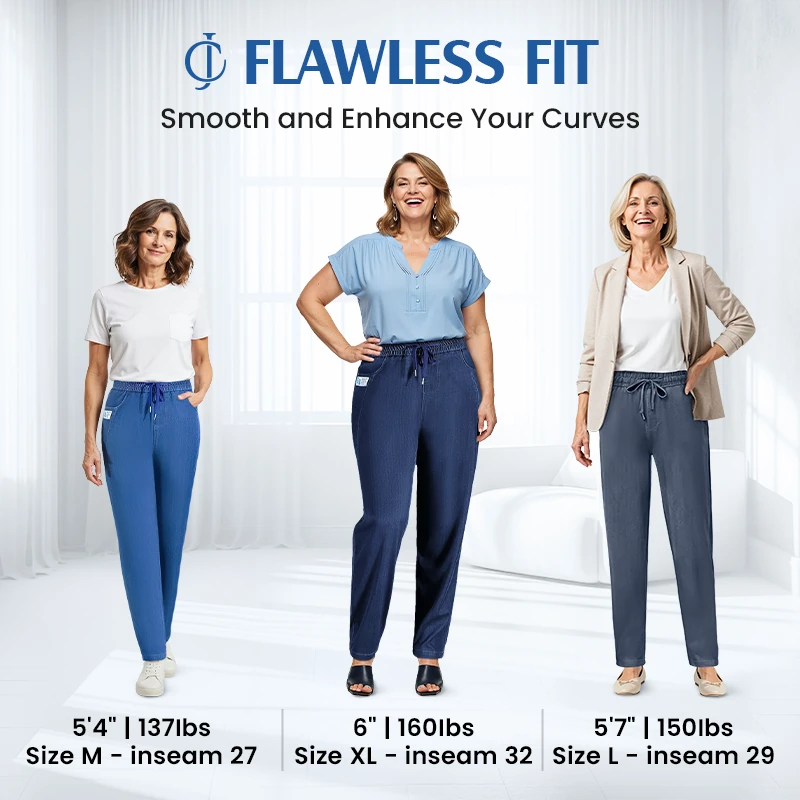 ComfiJeans - Flattering High Waist Ultra-Stretch Mom Jeans