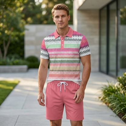 Men's Two-Piece Shirt and Shorts Set