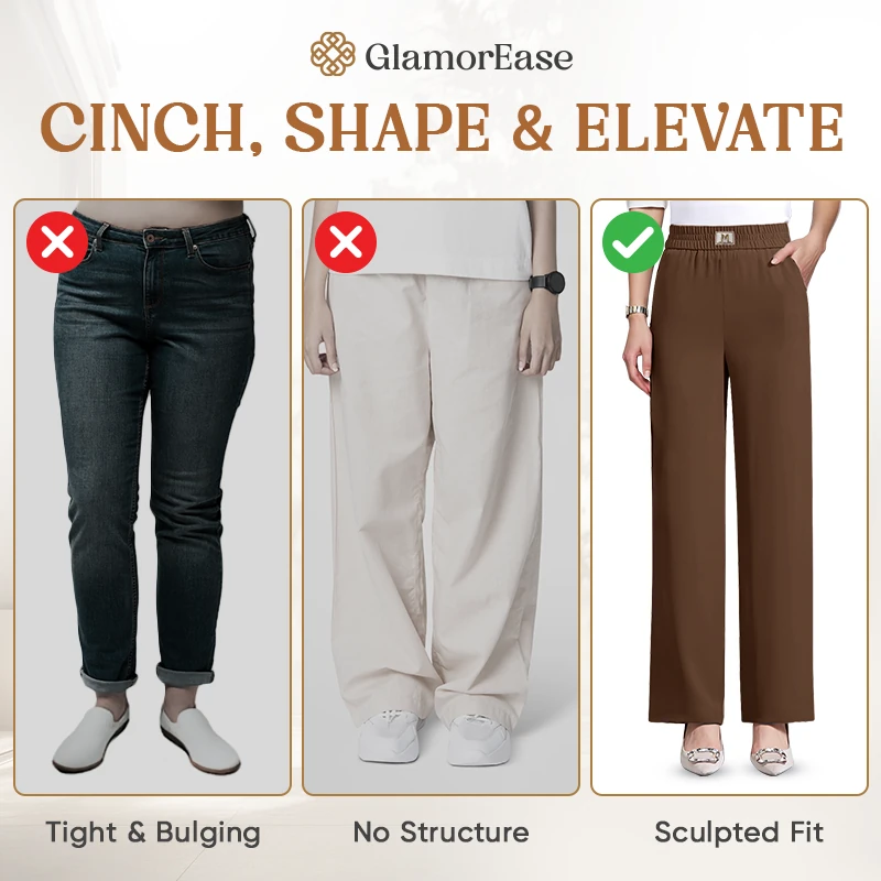 GlamorEase - Perfect Drape High Rise Pull-On Stretch Pants