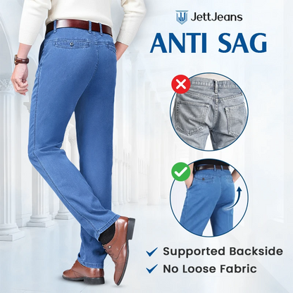 JettJeans - Men's Classic Straight Fit Stretch Jeans