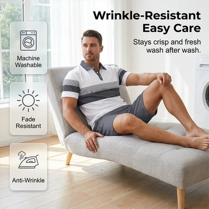 Men's Two-Piece Shirt and Shorts Set